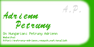 adrienn petruny business card